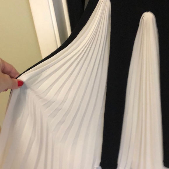 Manoush black wool and white chiffon dress - Picture 5 of 5